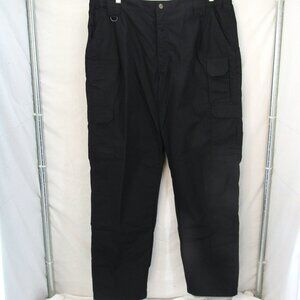 5.11 Tactical Series W40 L34 Men Black Multi Pocket Straight Leg Mid Rise Pant